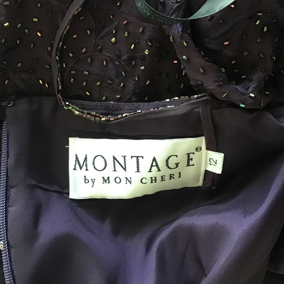 Montage by Mon Cheri Spaghetti Strap Sequined Column Dress - Picture 10 of 15